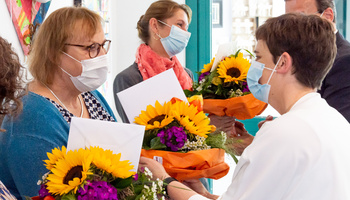 Gleich sieben Mitarbeiterinnen im Würzburger Caritashaus hatten besondere Jubiläen zu feiern.