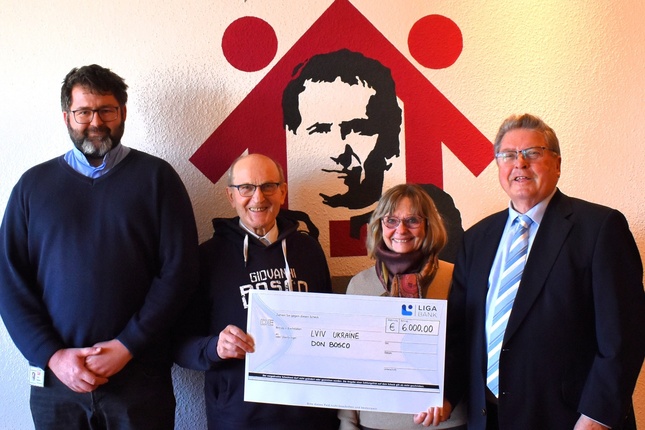 Spendenübergabe Don Bosco Ukraine