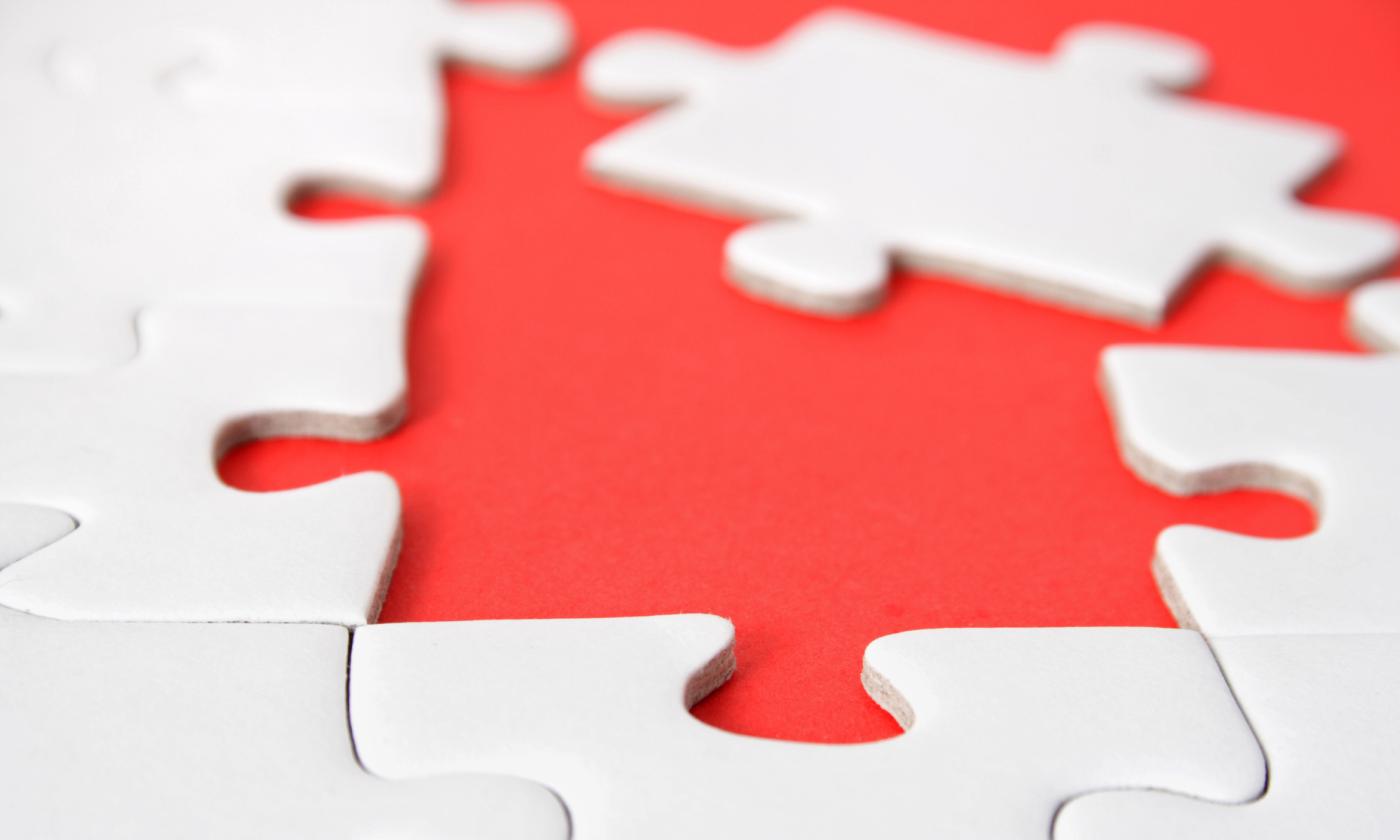 Puzzle rot-weiß