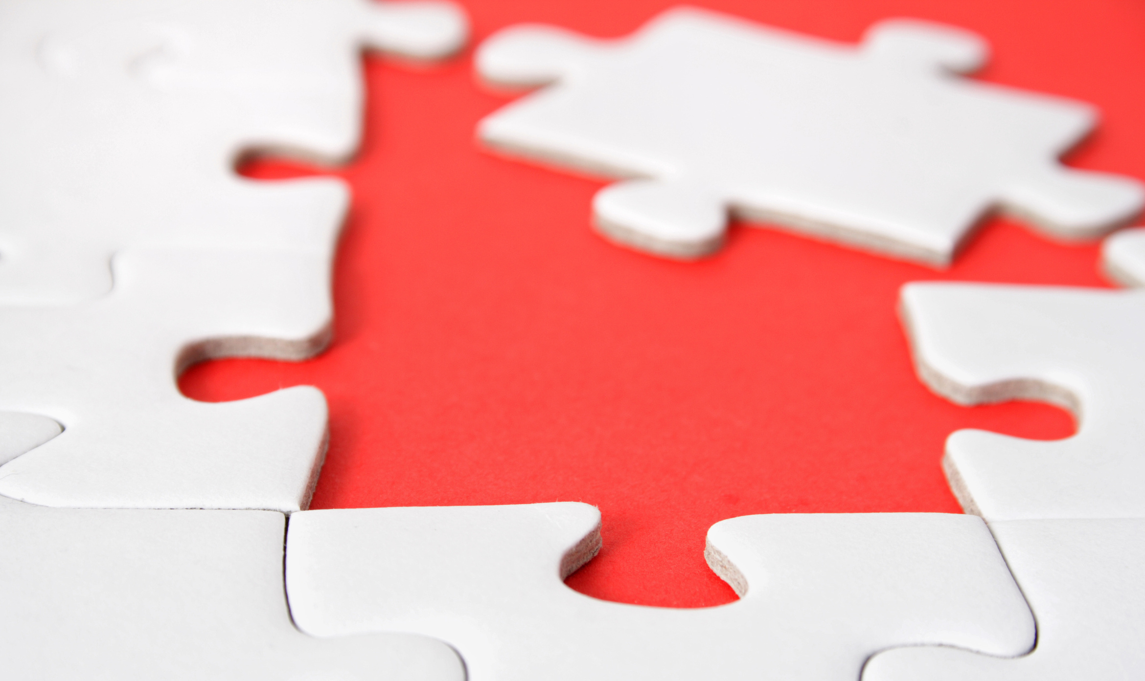 Stellenbesetzung Puzzle rot-weiß