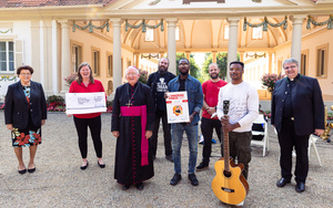 Den ersten Platz des Vinzenzpreises 2021 belegte das Bandprojekt "Rock the Nations", das in der Ankereinrichtung Geldersheim bei Schweinfurt aktiv ist.